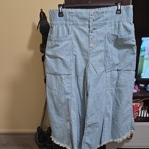 We The Free Sky Blue Wide Leg Pants